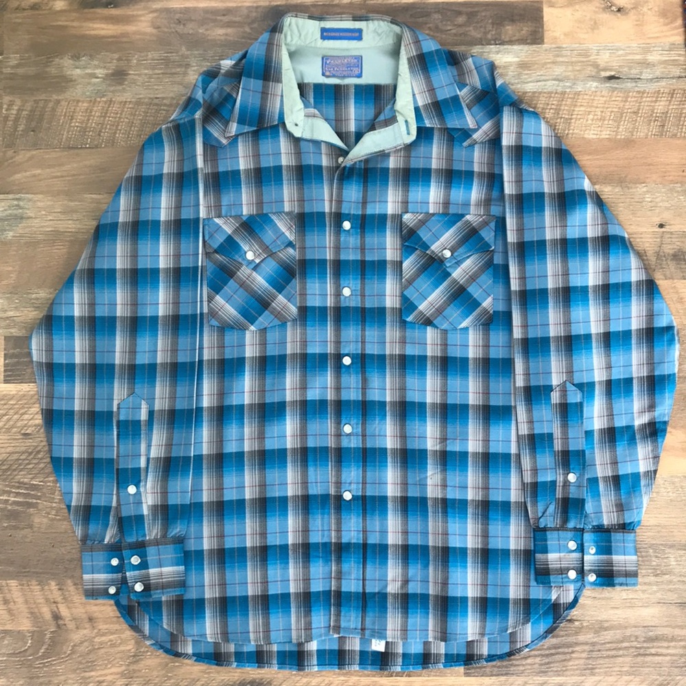 Vintage sir Pendleton wool shirt - snap buttons